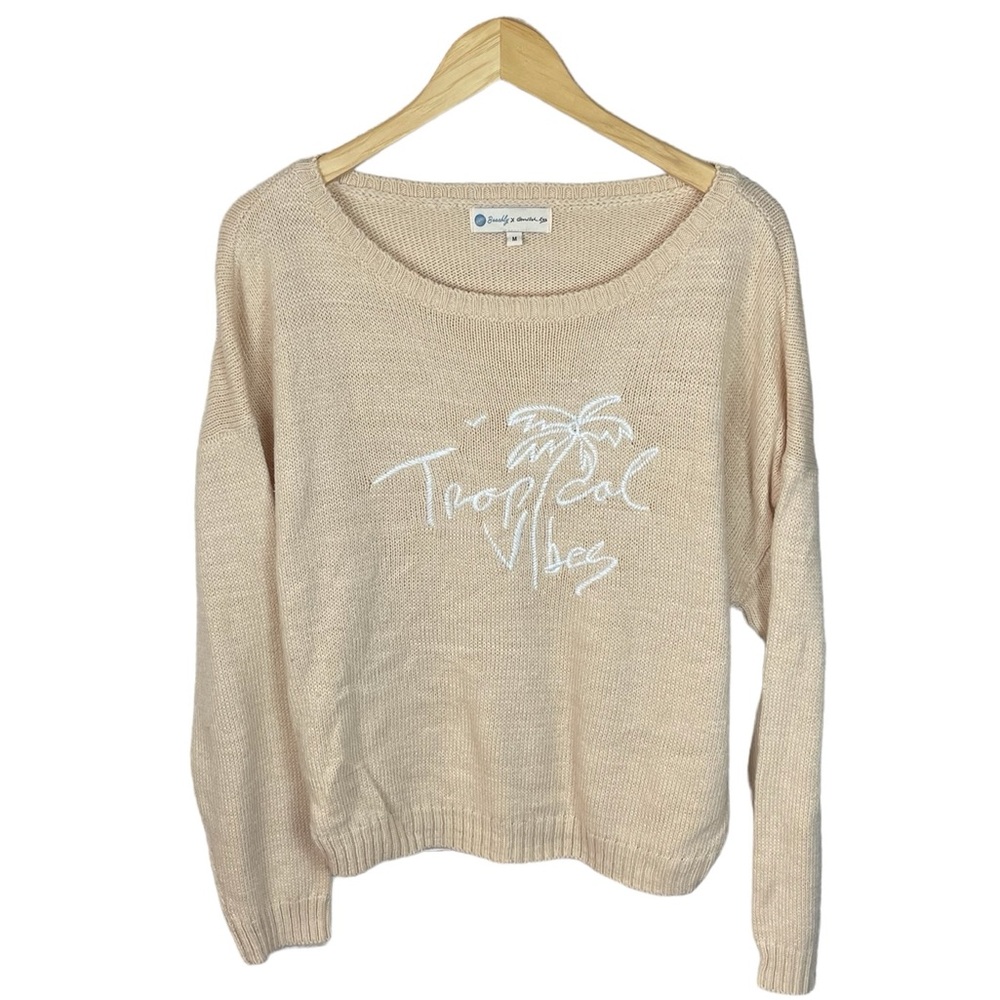 C13 Women’s Beachly x Goldfish Kiss Tropical Vibes Beach Crew Neck Sweater M